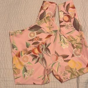 NEW Beyond Yoga Gabriela Endurance High Waisted Leggings - Pink Lemonade Lemons